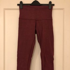 Lululemon Maroon Crop Leggings